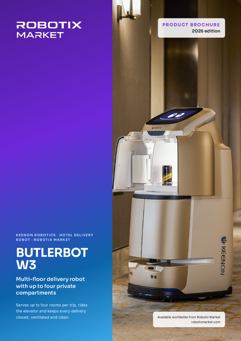 Keenon BUTLERBOT W3 servicerobot til flere etager – Produktbrochure