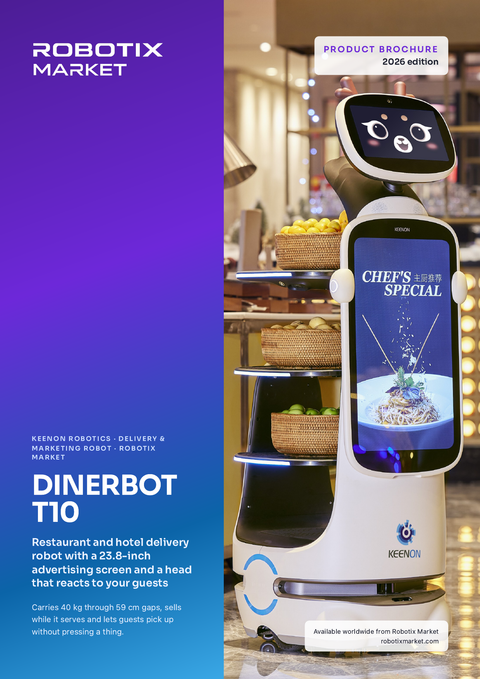 Keenon DINERBOT T10 leverings- og marketingrobot – Produktbrochure