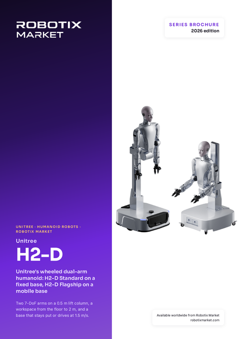 Unitree H2-D Standard toarmet humanoid robot med fast base – Produktbrochure